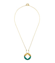 Ashram Arch Drop Necklace - gold patina