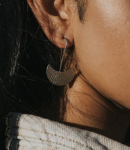 Bairavi Drop Earrings - silver crescent moon