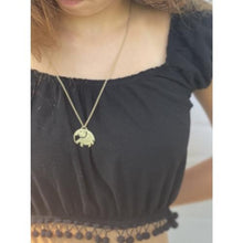Elephant Brass Pendant necklace