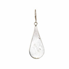 · Alpaca Silver Teardrop Earrings - Abalone & Mother of Pearl
