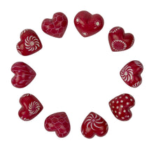 Mini Soapstone Heart - RED