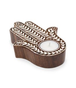 Aashiyana Hamsa wood votive holder