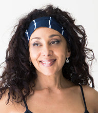 Shibori Tie Dye headband - indigo white