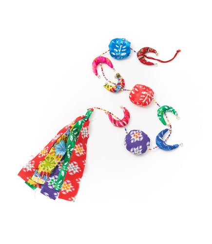 Durlari Moon garland - upcycled sari