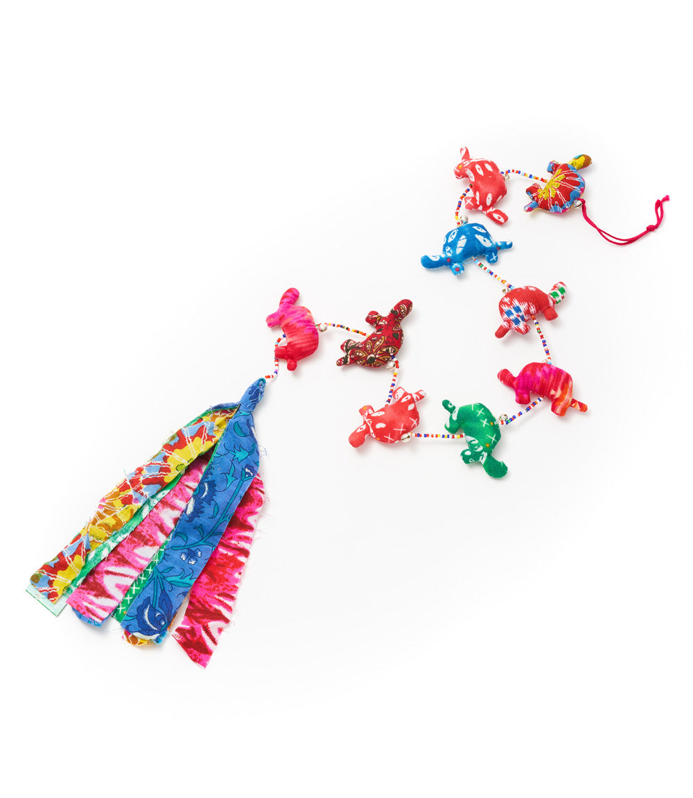 Durlari Turtle garland - upcycled sari