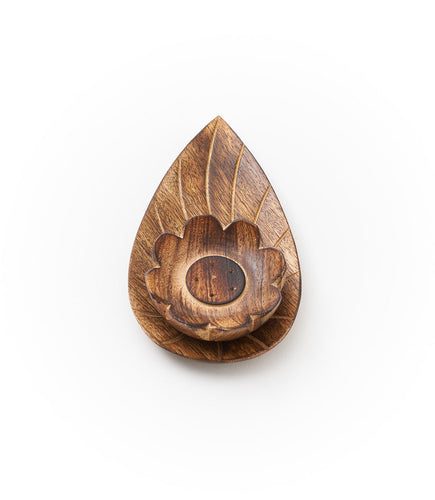 Kairavini Lotus wood incense holder