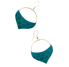 Jaladhi Teal Mermaid drop earrings