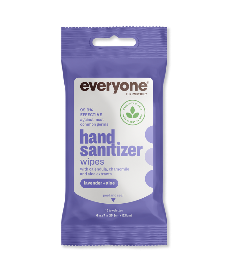 Resealable Hand Sanitizer Wipes 6pck - Lavender + Aloe