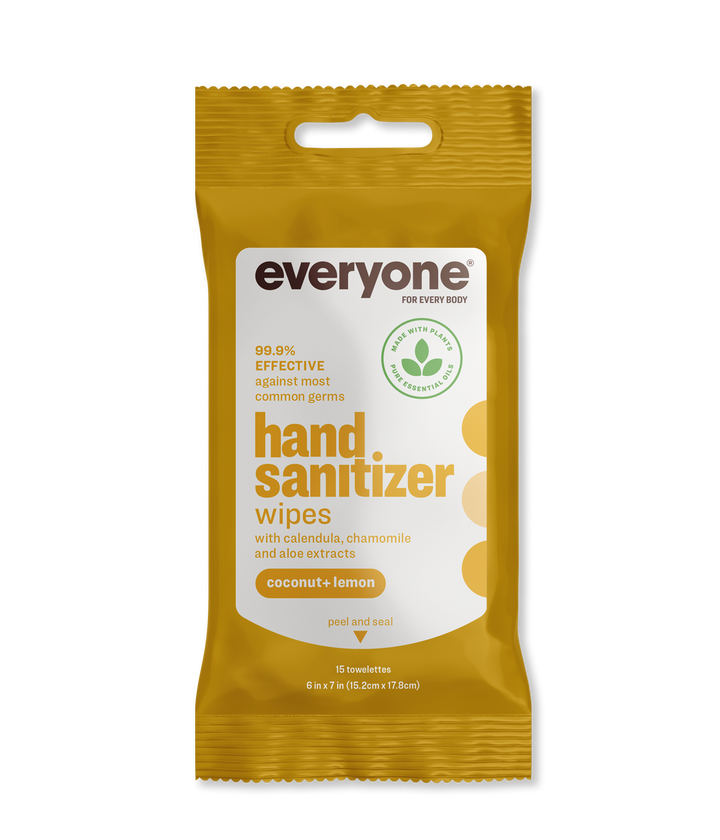 Resealable Hand Sanitizer Wipes 6pck - Coconut + Lemon