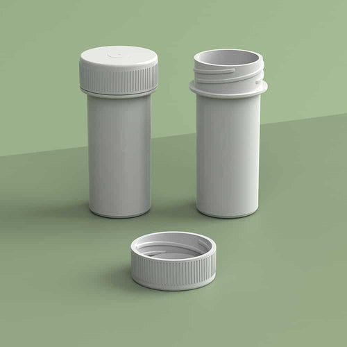 Plant-based mini container with cap