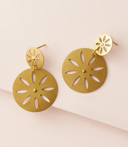 Chameli drop earrings - Gold Petals