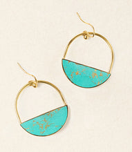 Sandhya Hoop Drop Earrings - turquoise