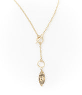 - Ruchi Dainty drop necklace - golden crescent moon - Ecotienda La Chiwi