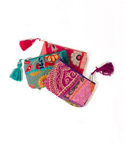Color Splash Embroidered coin purse
