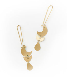 Rajani Moon Gold drop earrings