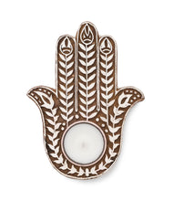 Aashiyana Hamsa wood votive holder