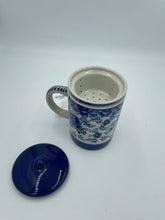 Ceramic Infuser Mug - indigo bloom