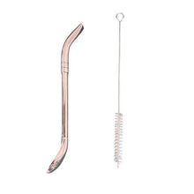 Premium yerba mate bombilla with brush