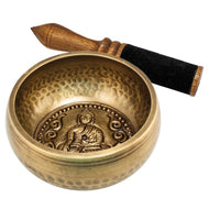 Wisdom Buddha 6" singing bowl with leather striker - Ecotienda La Chiwi