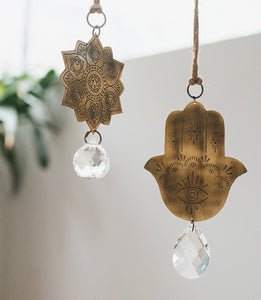 Surya Engraved Suncatcher - Hamsa hand