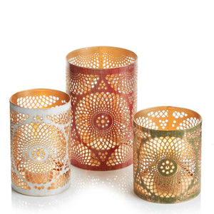 Recycled Iron Lantern - festive mandalas