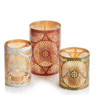 Recycled Iron Lantern - festive mandalas - Ecotienda La Chiwi