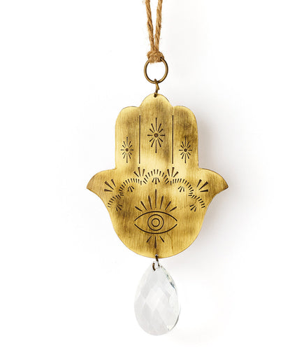 Surya Engraved Suncatcher - Hamsa hand