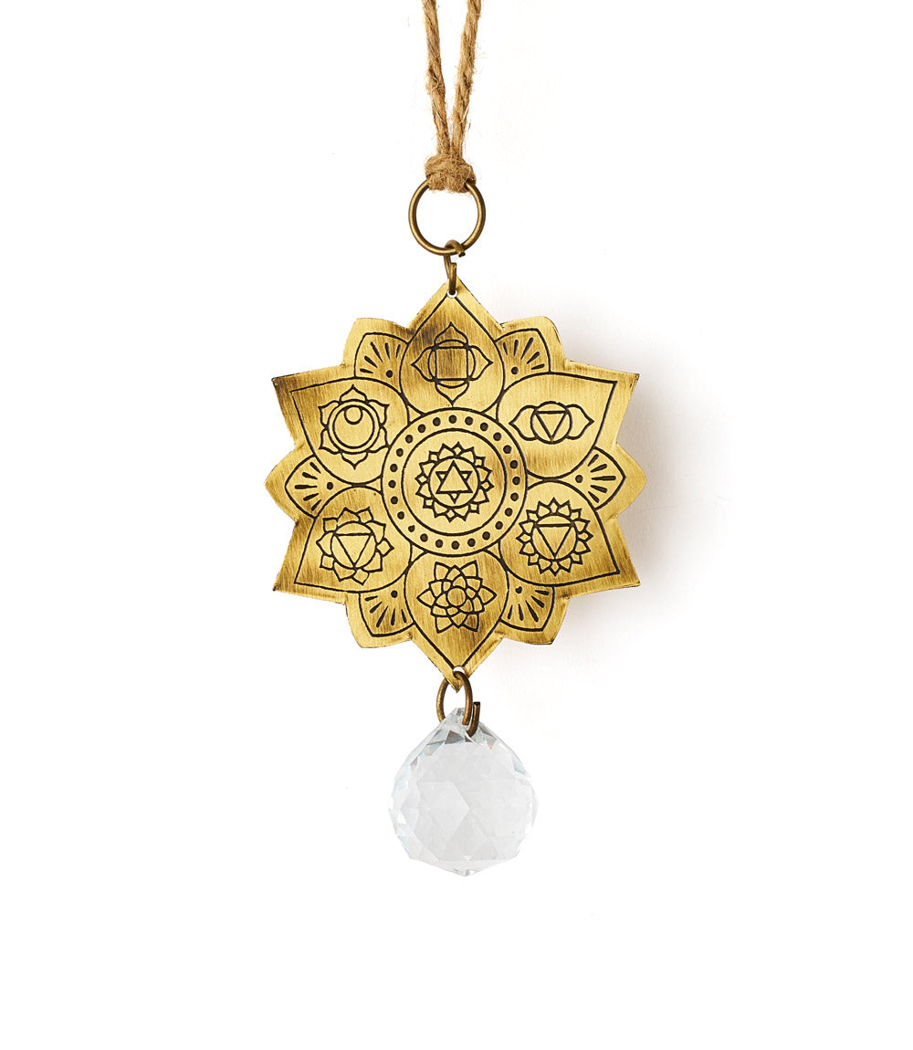 Surya Engraved Suncatcher - chakra mandala