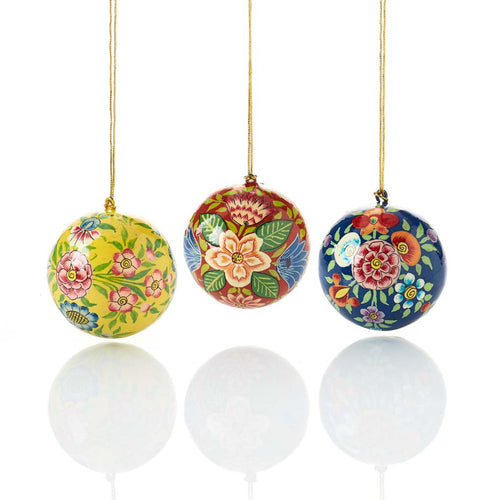 Kashmiri Balls ornaments (set of 3)