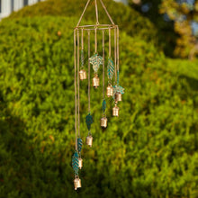 Recycled Iron wind chime - turning leaves