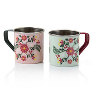 Stainless Steel Kashmiri Mug - festive - Ecotienda La Chiwi