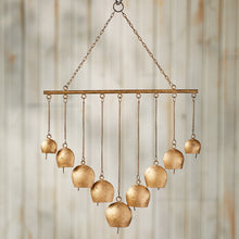 Recycled Metal Wind Chime - golden rustic - Ecotienda La Chiwi