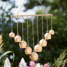Recycled Metal Wind Chime - golden rustic - Ecotienda La Chiwi