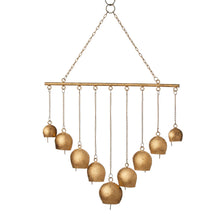 Recycled Metal Wind Chime - golden rustic - Ecotienda La Chiwi