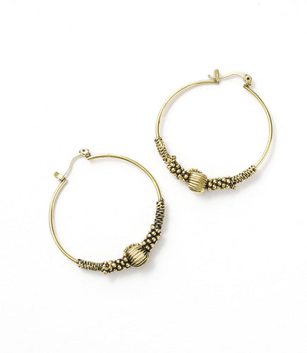 Rani Hoop Earrings - golden black