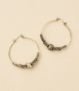 Rani Hoop Earrings - golden black
