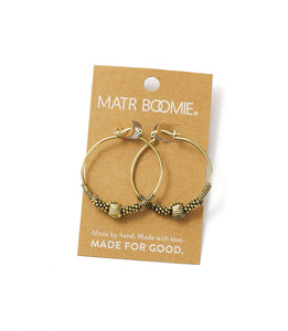Rani Hoop Earrings - golden black