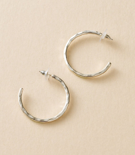 Bhavani Hoop Earrings - silver