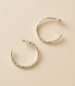 Bhavani Hoop Earrings - silver