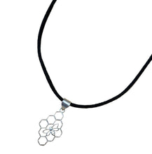 Beehive silver necklace