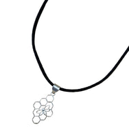 Beehive silver necklace