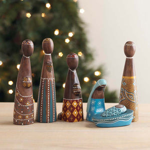 Contemporary Java nativity (set of 7)