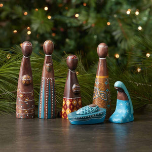 Contemporary Java nativity (set of 7)