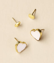 Rajani Heart earring set - mother of pearl