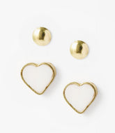 - Rajani Heart earring set - mother of pearl - Ecotienda La Chiwi