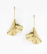 Sayuri drop earrings - ginkgo leaf - Ecotienda La Chiwi