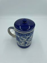 Ceramic Infuser Mug - indigo bloom