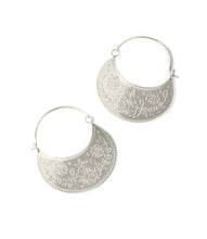 Haveli hoop earrings - etched flowers