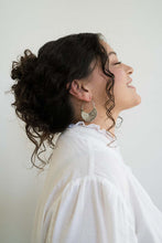 Haveli hoop earrings - etched flowers