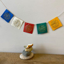Mini Lokta Paper Prayer Flags - OM lotus